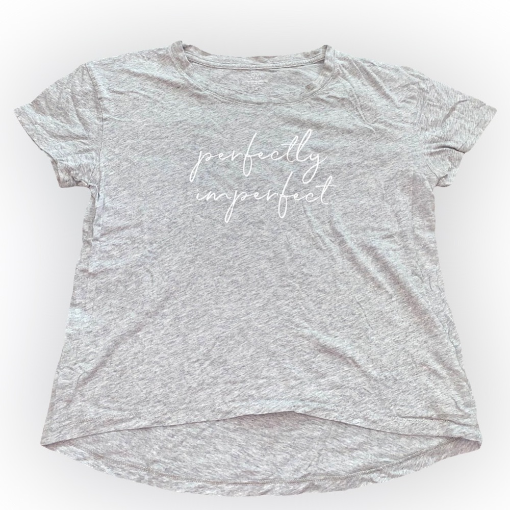 GAP GRAY CROPPED GRAPHIC TEE SHIRT // SIZE SMALL🩶